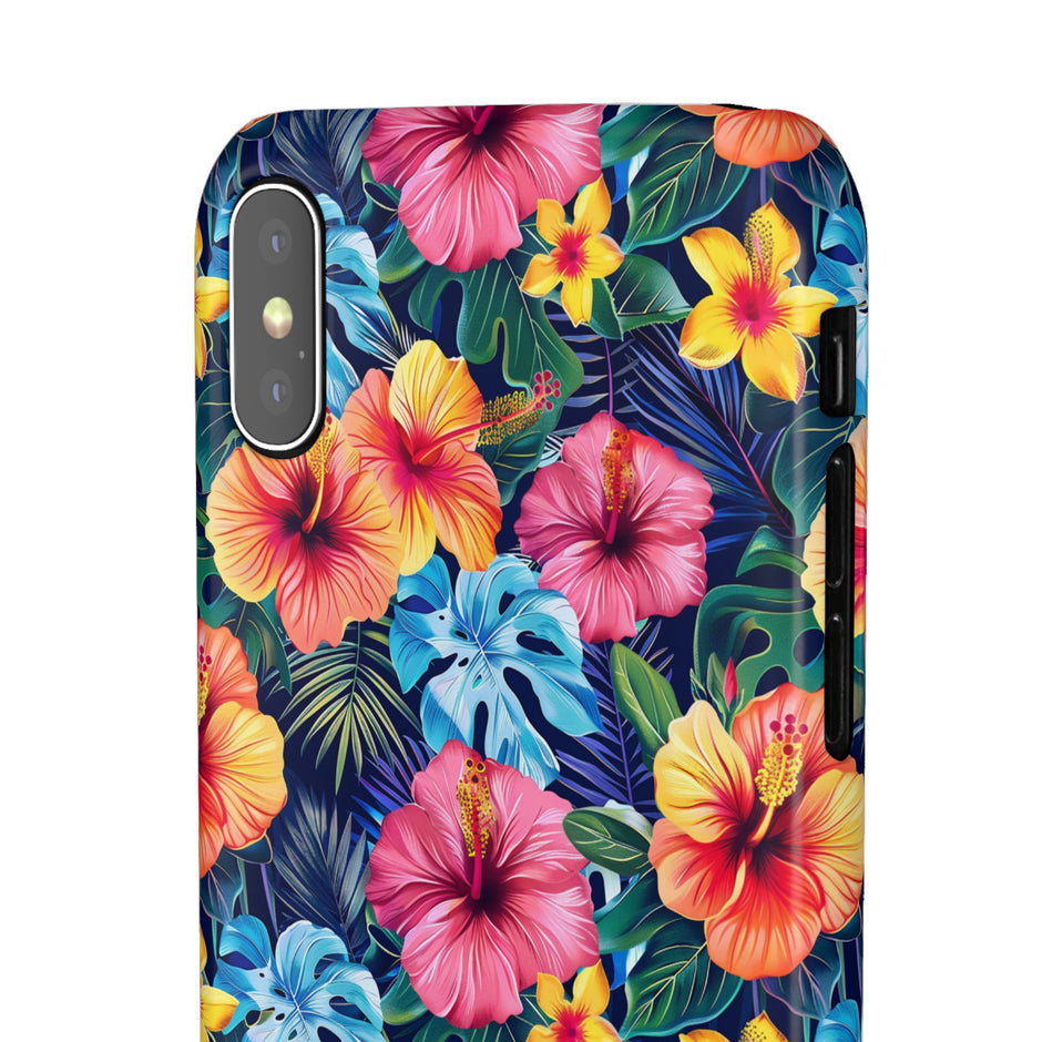 Tropical Hibiscus - Elite Phone Case — Floral Hawaiian Pattern Phone Cover