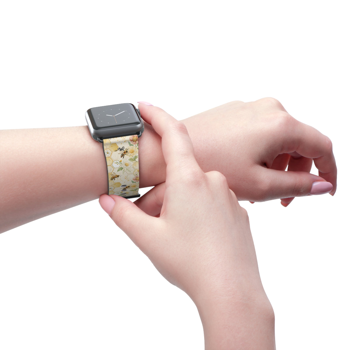 Honeycomb Heaven - Honeybee Apple Watch Band— Bee & Honeycomb Pattern Apple Watch Strap