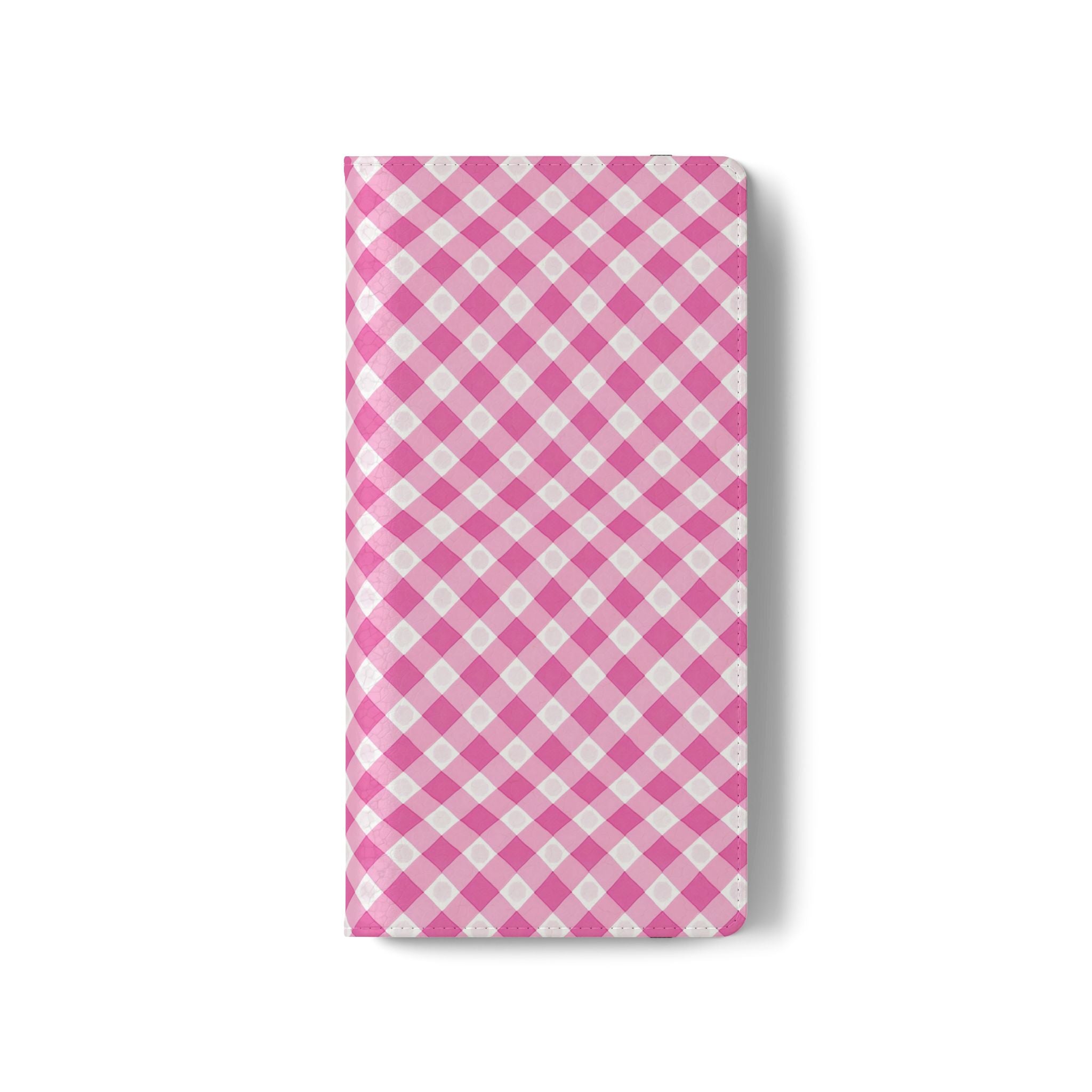 Pink Gingham - Flip Case – Wallet Flip Case with Card Slots