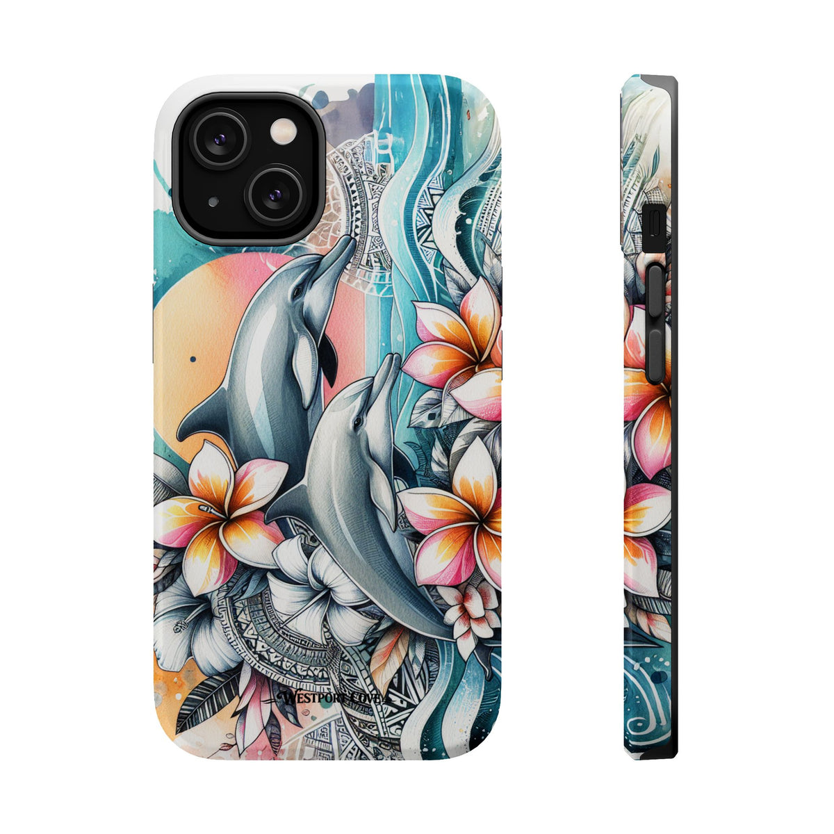 Dolphin Floral Extreme Impact MagSafe Phone Case