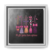 Halloween Broom Canvas Print — “A Girl Gotta Have Options” Framed Wall Art