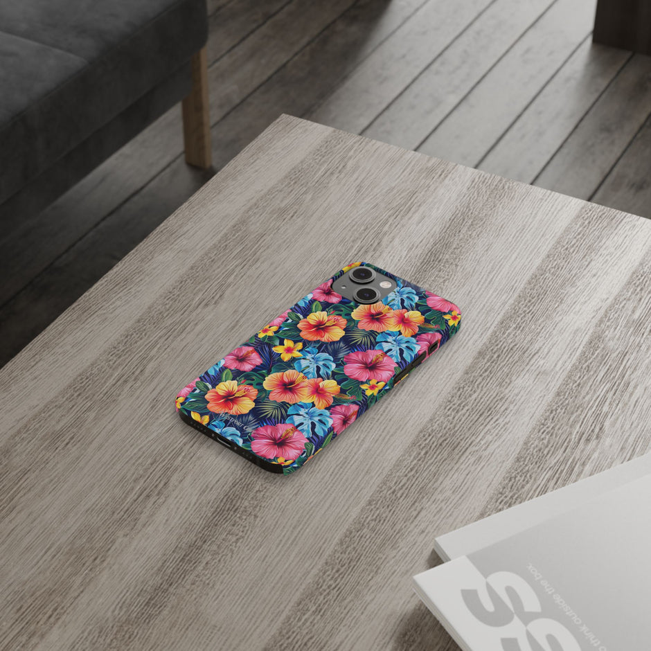 Tropical Hibiscus - Essential Phone Case — Floral Beach Vibe Phone Cover