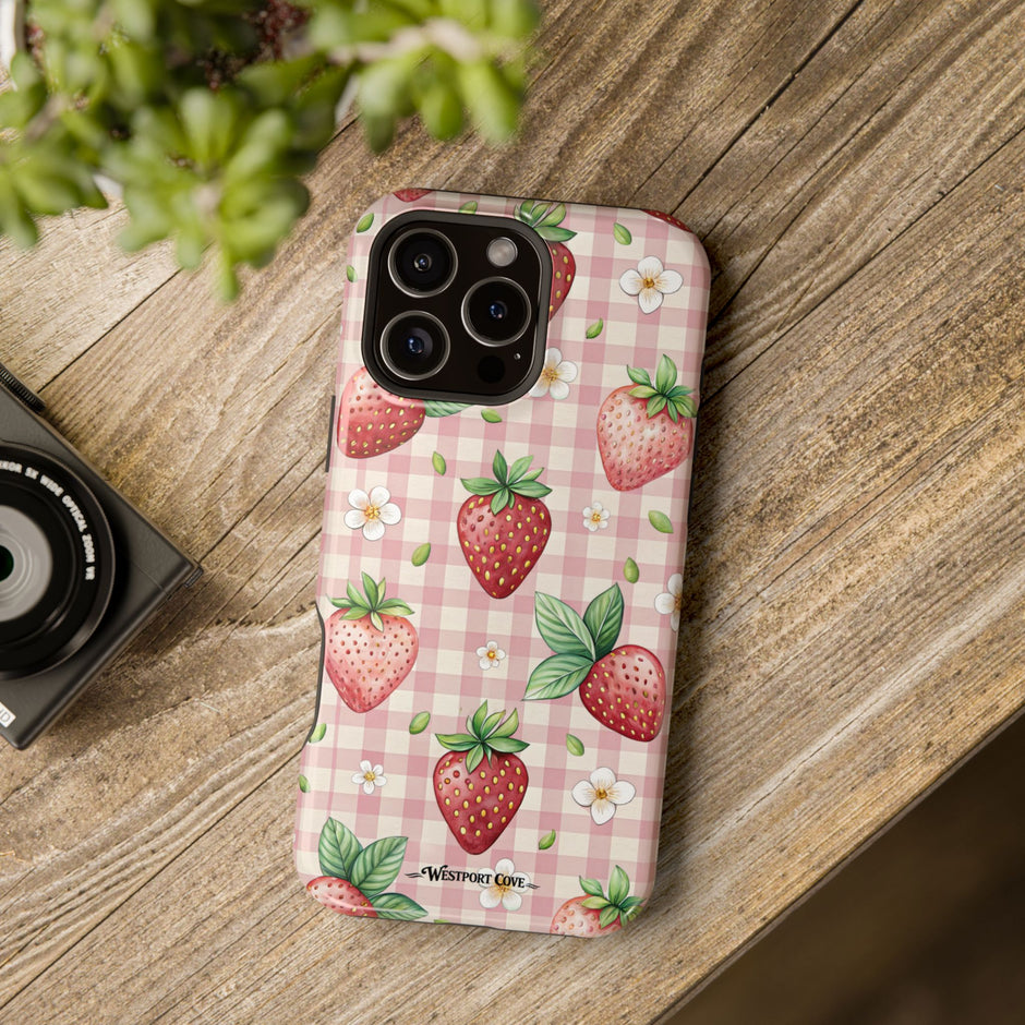 Strawberry Gingham - Extreme MagSafe Phone Case