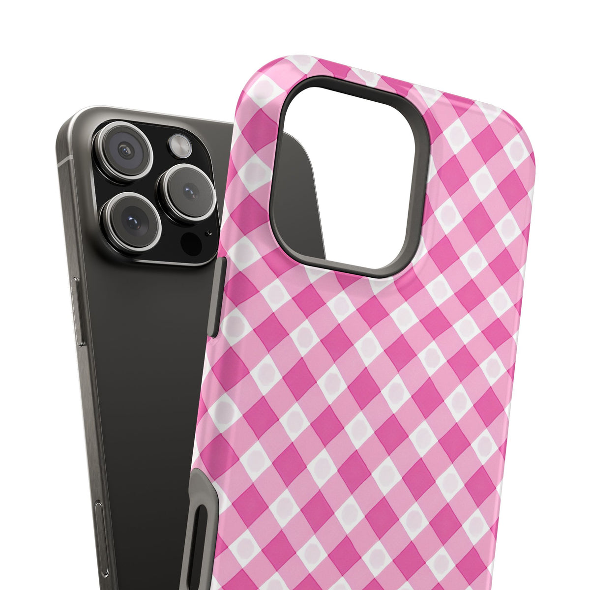 Pink Gingham - Extreme Impact MagSafe Phone Case
