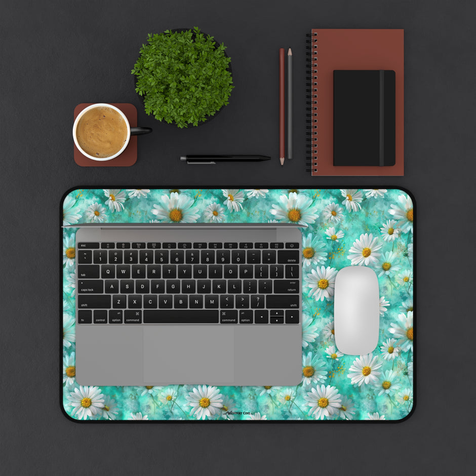 The Blue Daisy Meadow Desk Mat