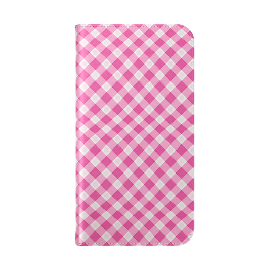 Pink Gingham - Flip Case – Wallet Flip Case with Card Slots