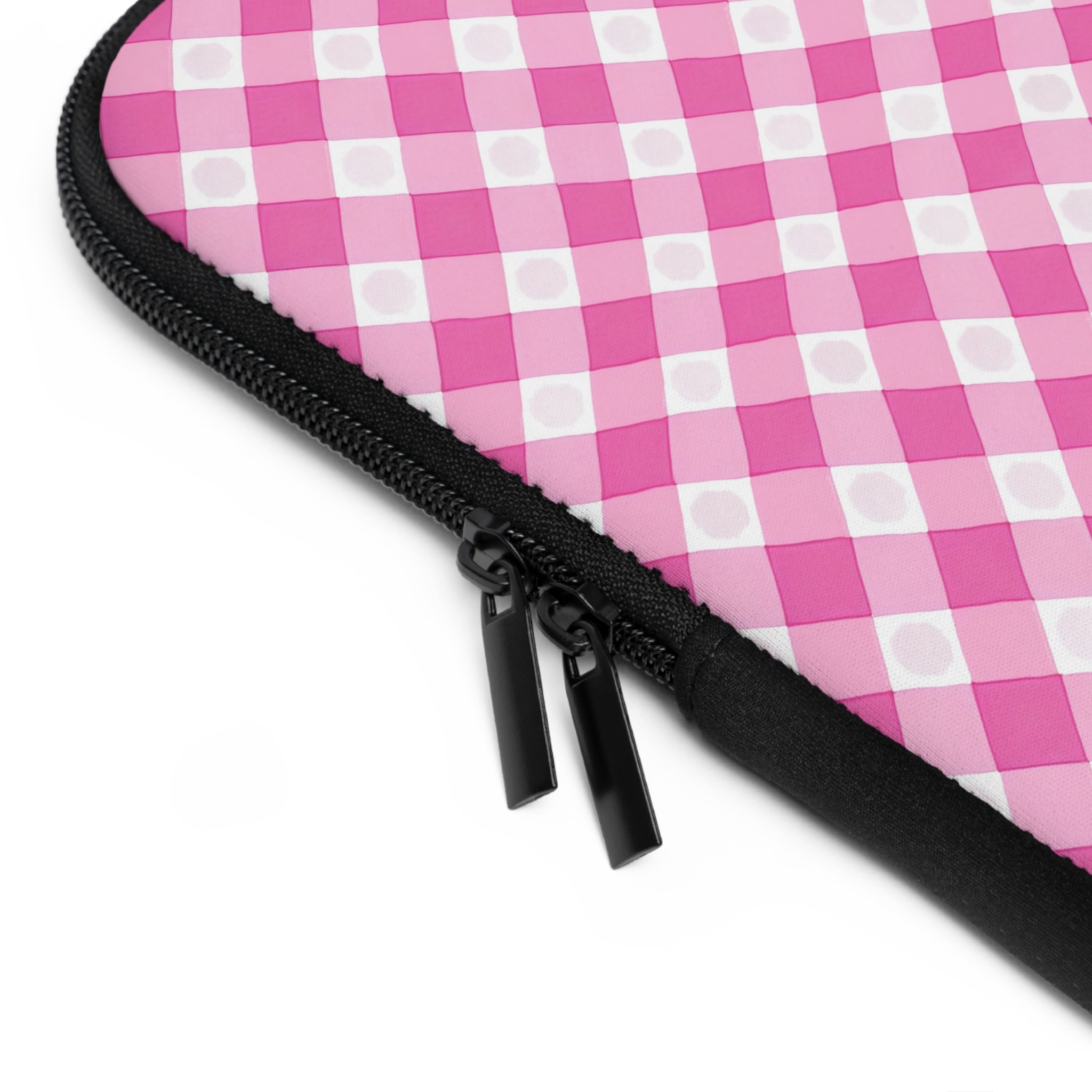 Pink Gingham  - Laptop Sleeve — Cute Plaid Protective Case