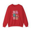 Holiday 'HO HO HO' Cute Reindeer & Gingerbread Crewneck Sweatshirt