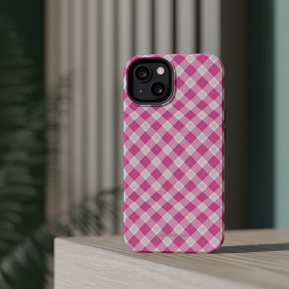 Pink Gingham - Extreme Phone Case