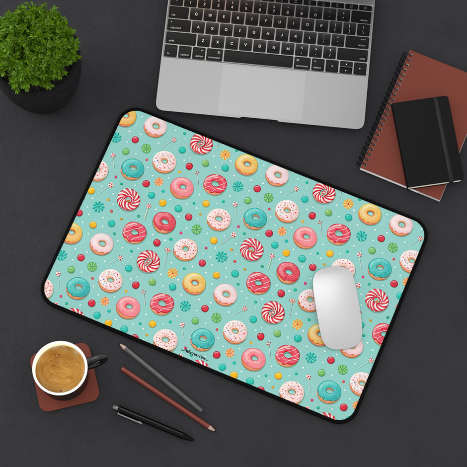 Donut Disturb Desk Mat — Cute Pastel Gaming/Workspace Mouse Pad