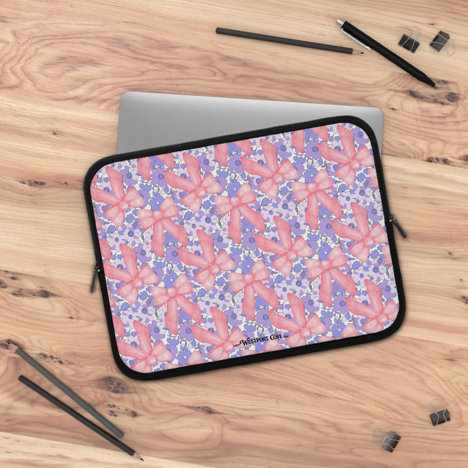 Bow Floral - Safe Harbor Laptop Sleeve