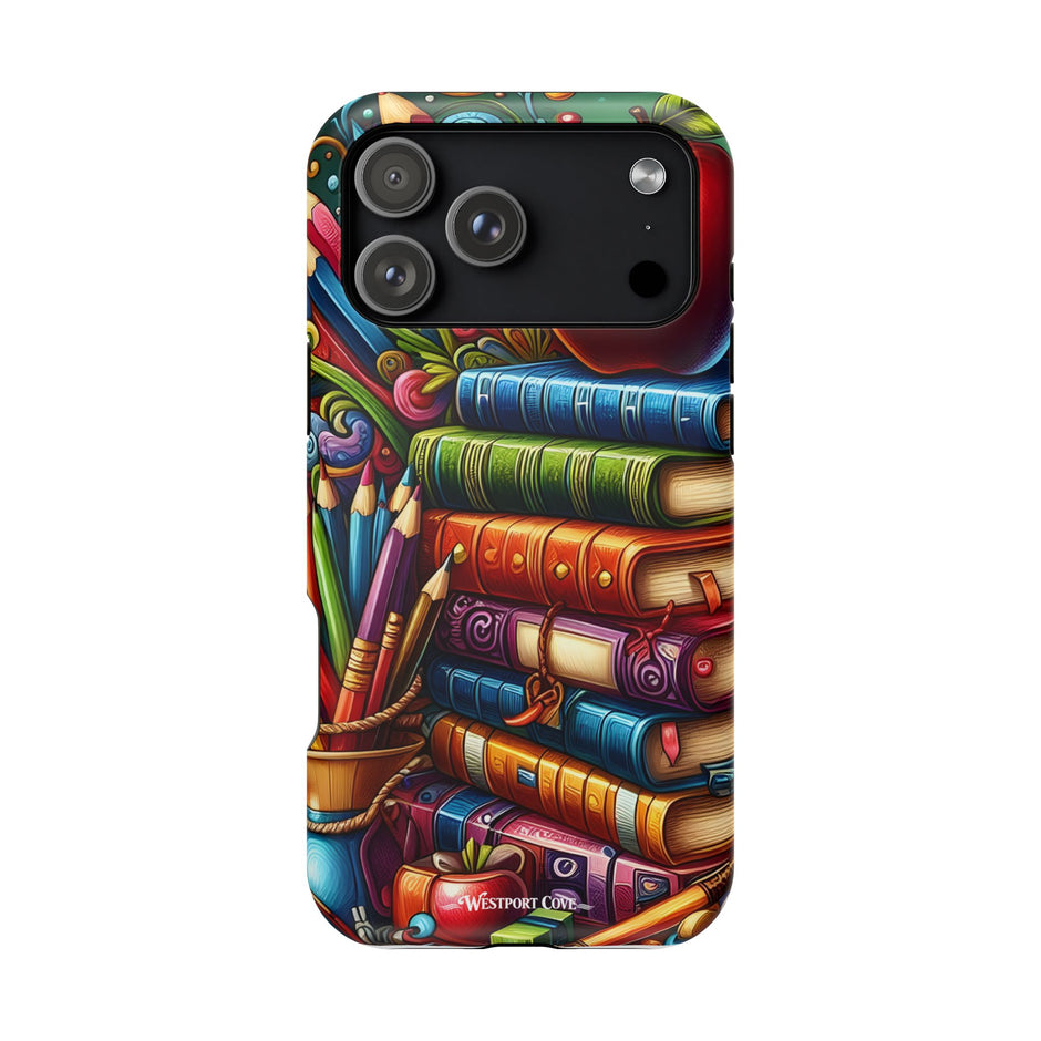 Bookstack Apple for Teachers & Students— Extreme Magsafe Phone Case