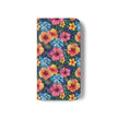 Tropical Hibiscus Flip Phone Case — Floral Wallet Flip Case with Card Slots