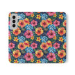 Tropical Hibiscus Flip Phone Case — Floral Wallet Flip Case with Card Slots