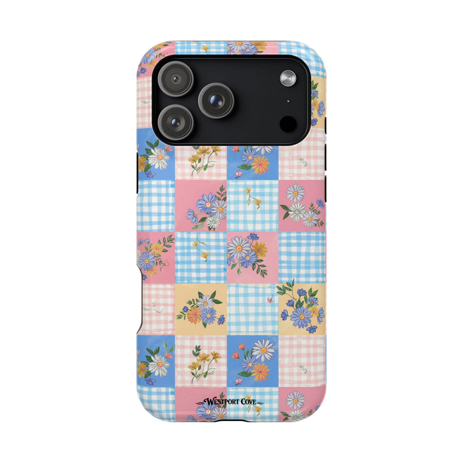 Pastel Floral Patchwork Extreme Impact MagSafe Phone Case