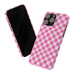 Pink Gingham - Essential Phone Case - Lightweight Protective Cover