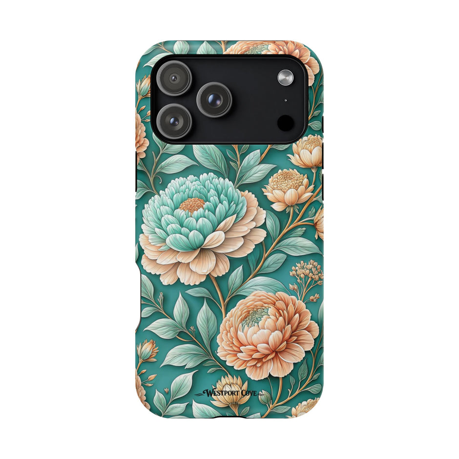 Teal Peony - Extreme MagSafe Phone Case