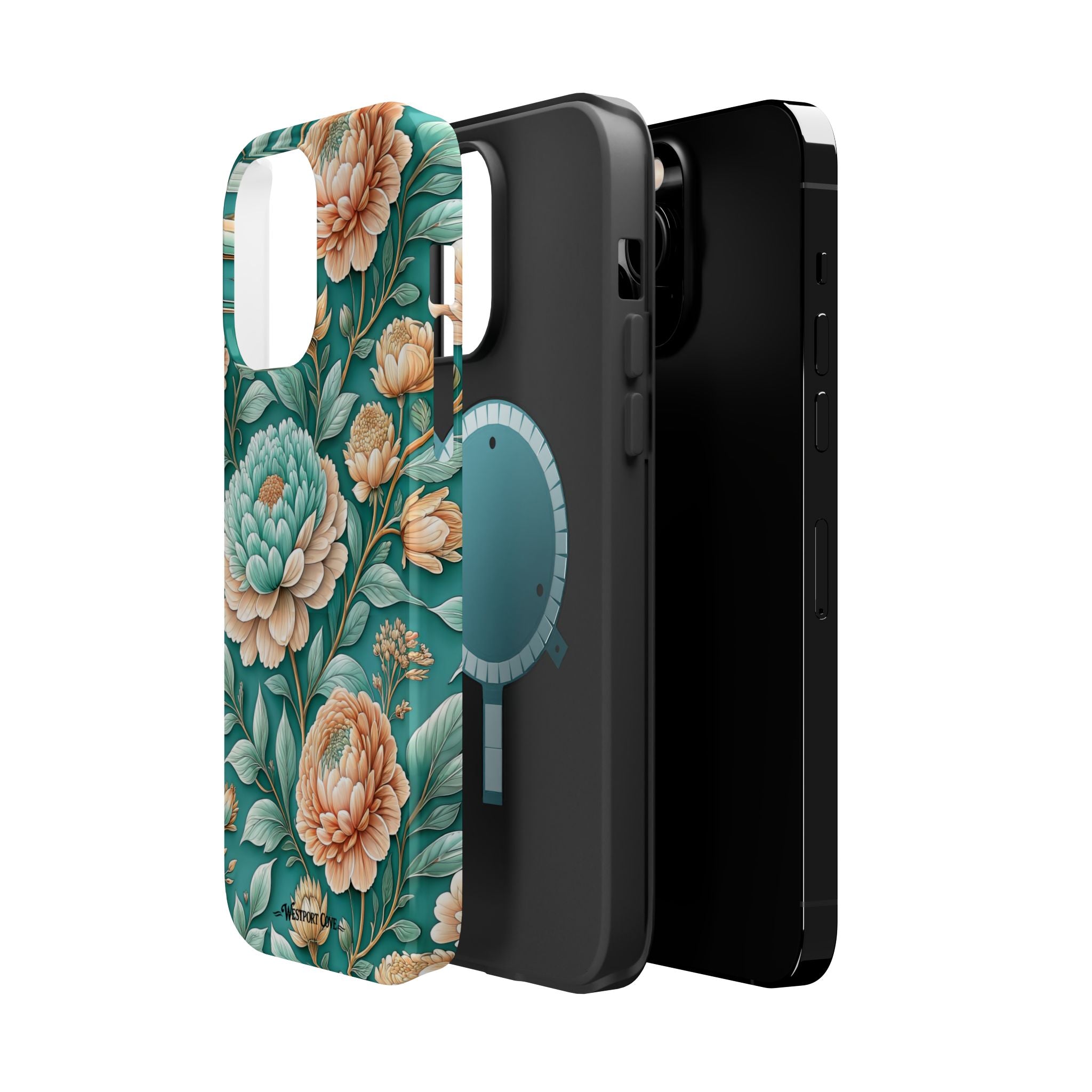 Teal Peony - Extreme MagSafe Phone Case
