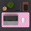 Pink Gingham - Launch Pad - Desk Mat