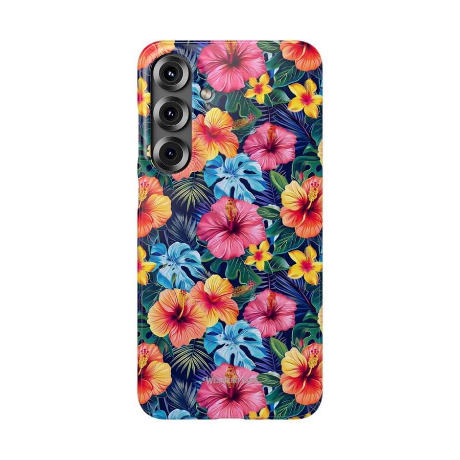 Tropical Hibiscus - Elite Phone Case — Floral Hawaiian Pattern Phone Cover