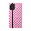 Pink Gingham - Flip Case – Wallet Flip Case with Card Slots