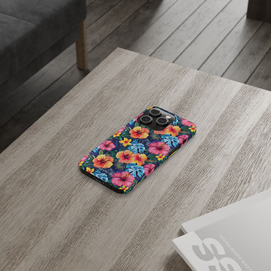 Tropical Hibiscus - Essential Phone Case — Floral Beach Vibe Phone Cover