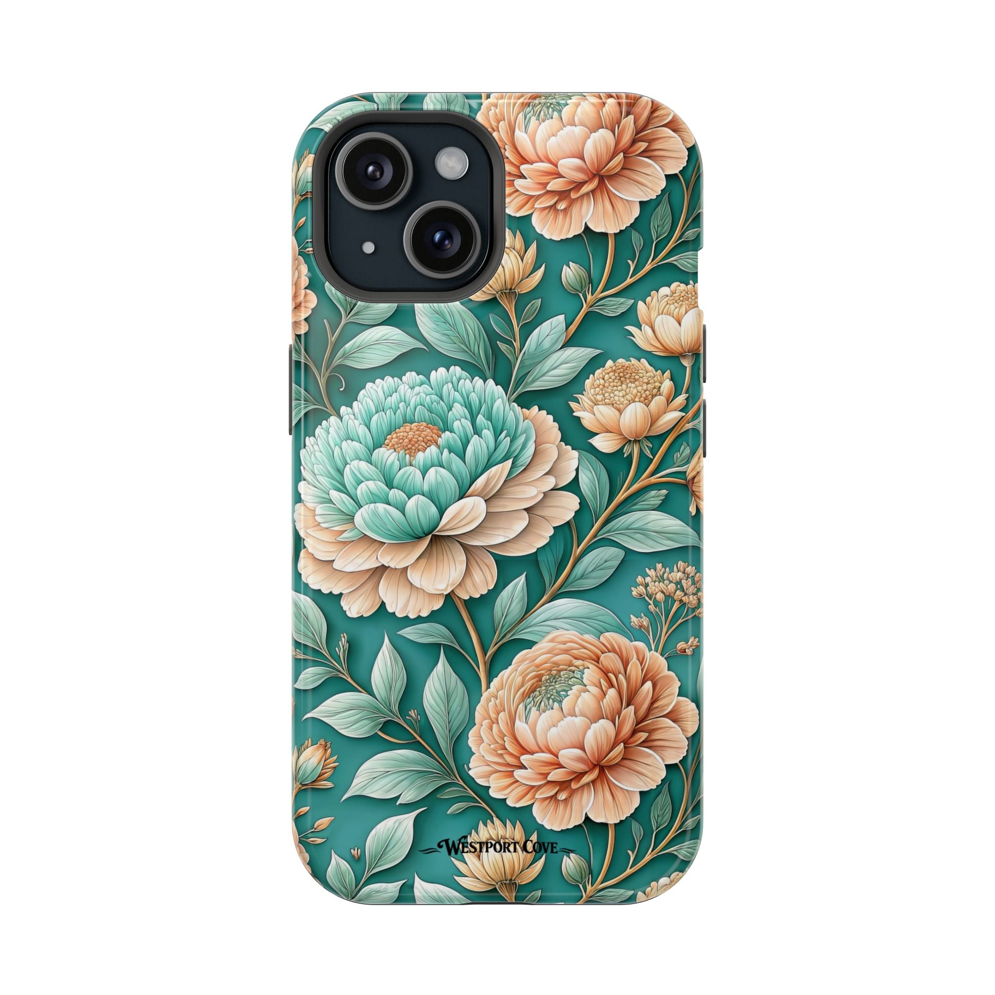 Teal Peony - Extreme MagSafe Phone Case