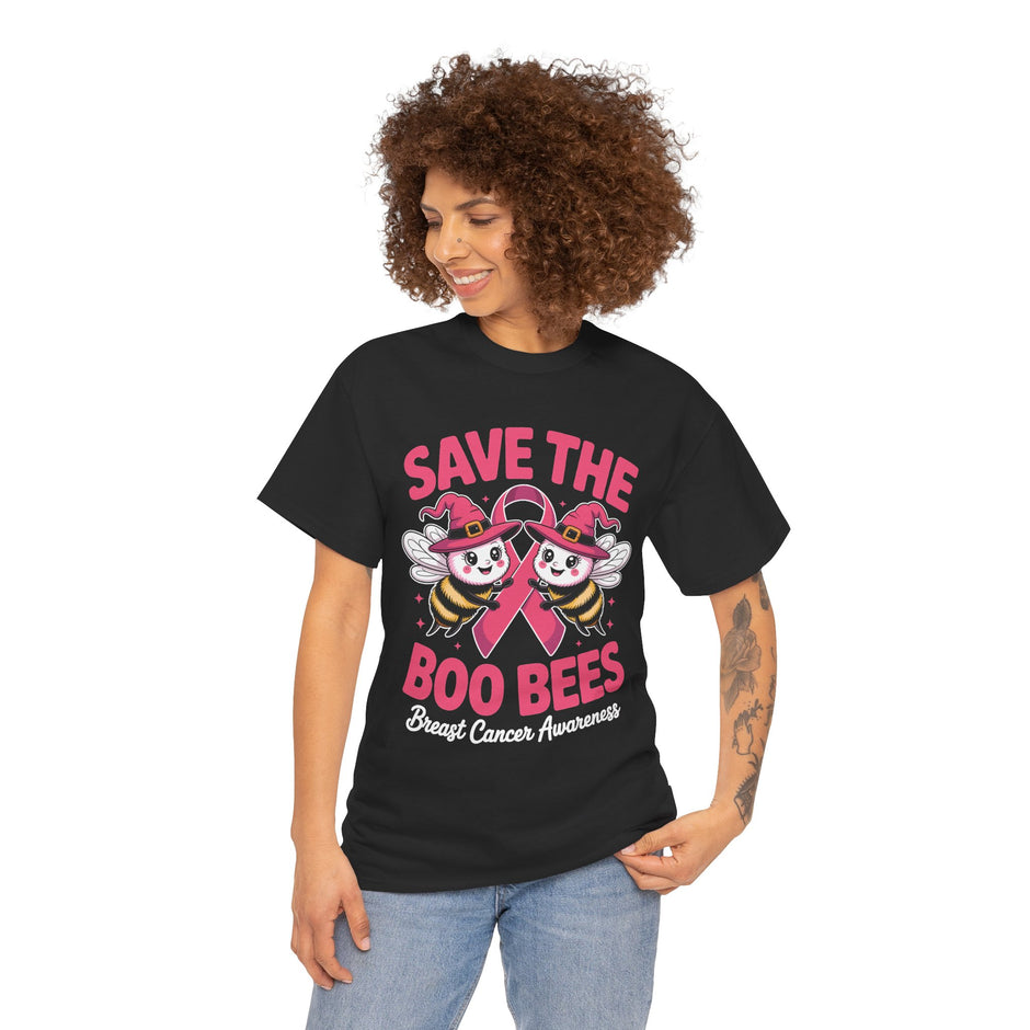 Save the Boo Bees T-Shirt — Breast Cancer Awareness Pink Ribbon Tee