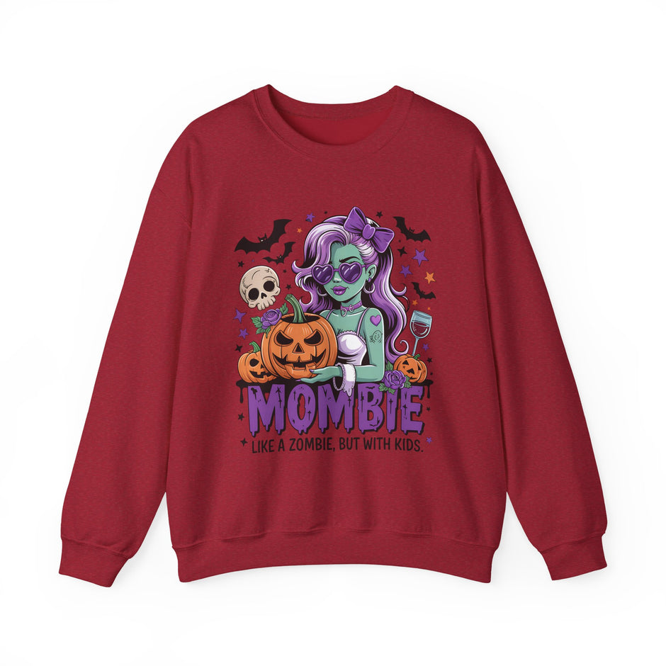 Mombie Halloween Sweatshirt — "Mombie: Like a Zombie, But With Kids" Cozy Crewneck