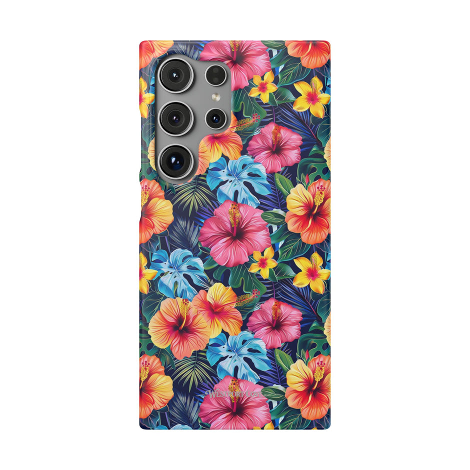 Tropical Hibiscus - Elite Phone Case — Floral Hawaiian Pattern Phone Cover