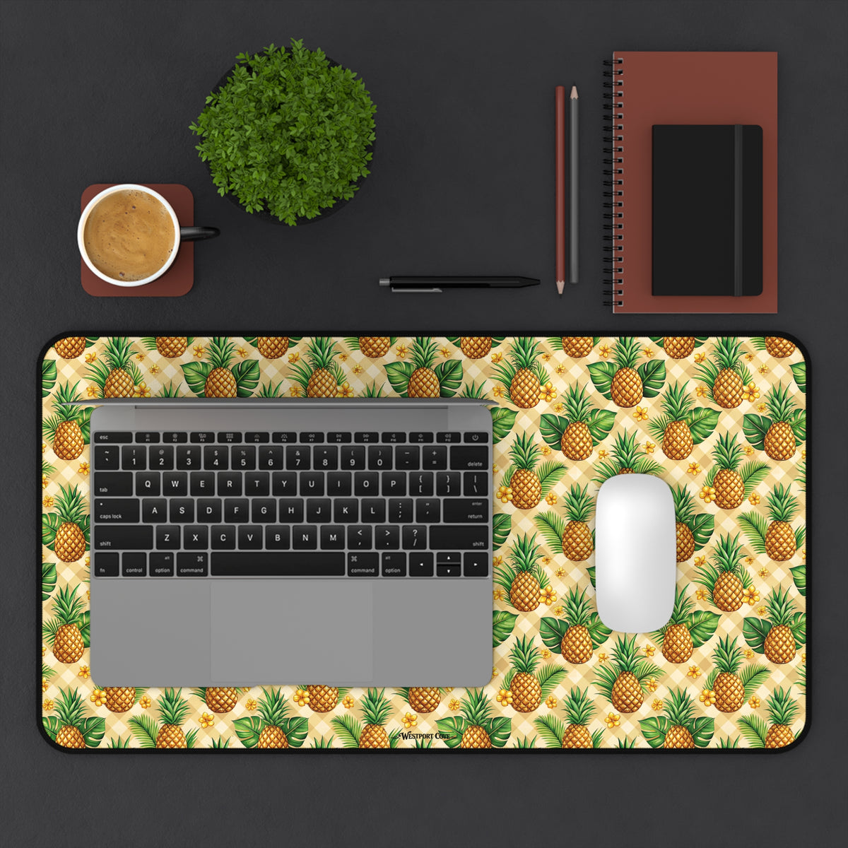 Fine-apple Desk Mat — Tropical Mouse Pad & Workspace Protector
