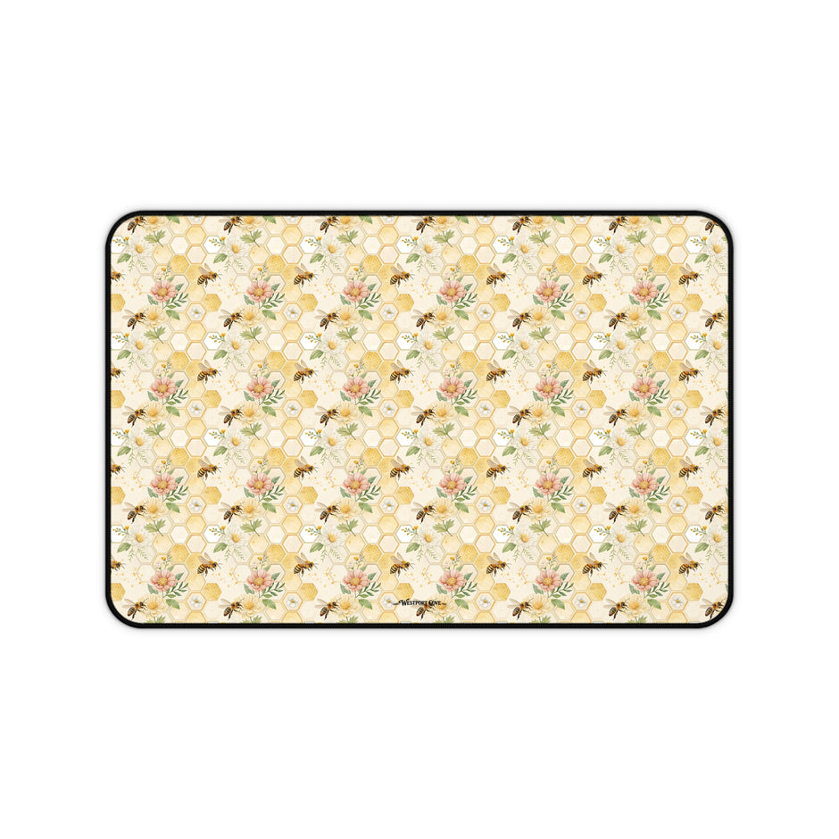 Honeycomb Heaven - Launch Pad Desk Mat - Bee Gaming & Office Mouse Pad