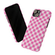Pink Gingham - Essential Phone Case - Lightweight Protective Cover