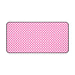 Pink Gingham  - Desk Mat — Cute Checkered Mouse Pad for Office & Study