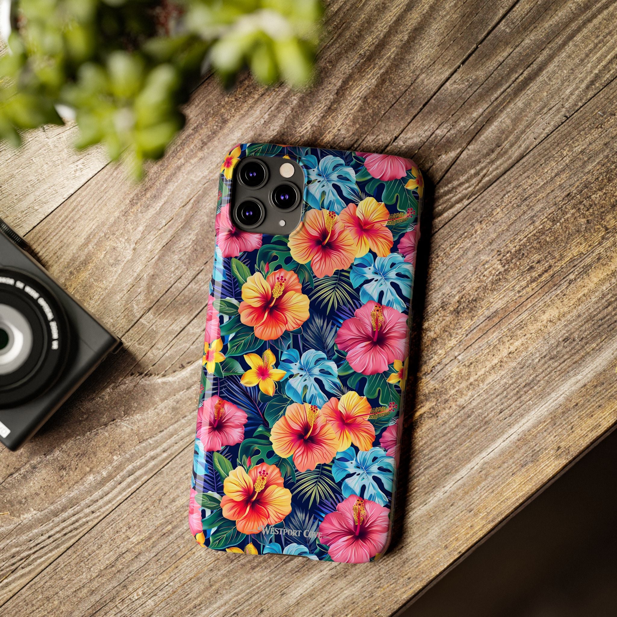 Tropical Hibiscus - Essential Phone Case — Floral Beach Vibe Phone Cover