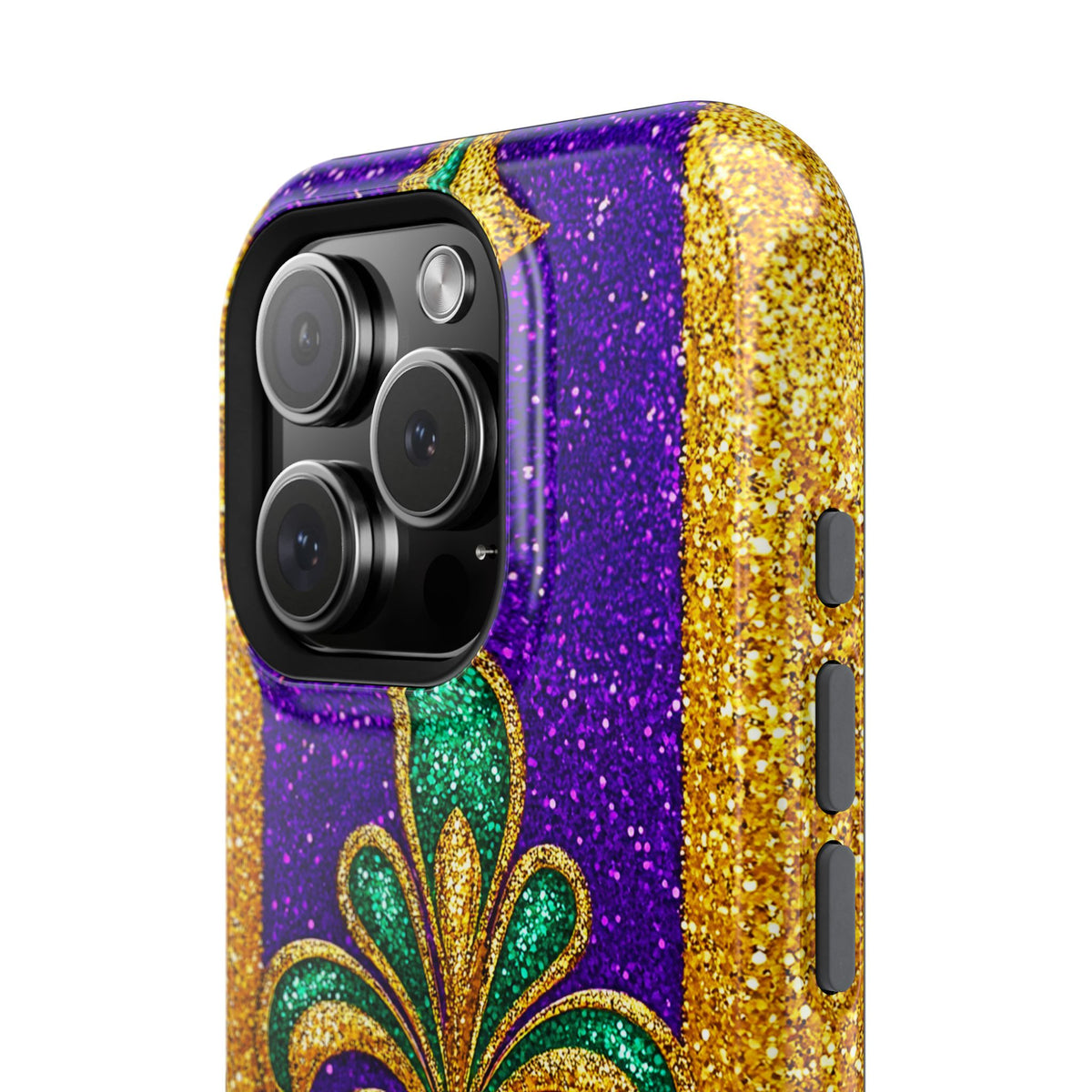 Mardi Gras Glitter Fleur - Extreme Impact MagSafe Phone Case