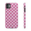 Pink Gingham - Essential Phone Case - Lightweight Protective Cover