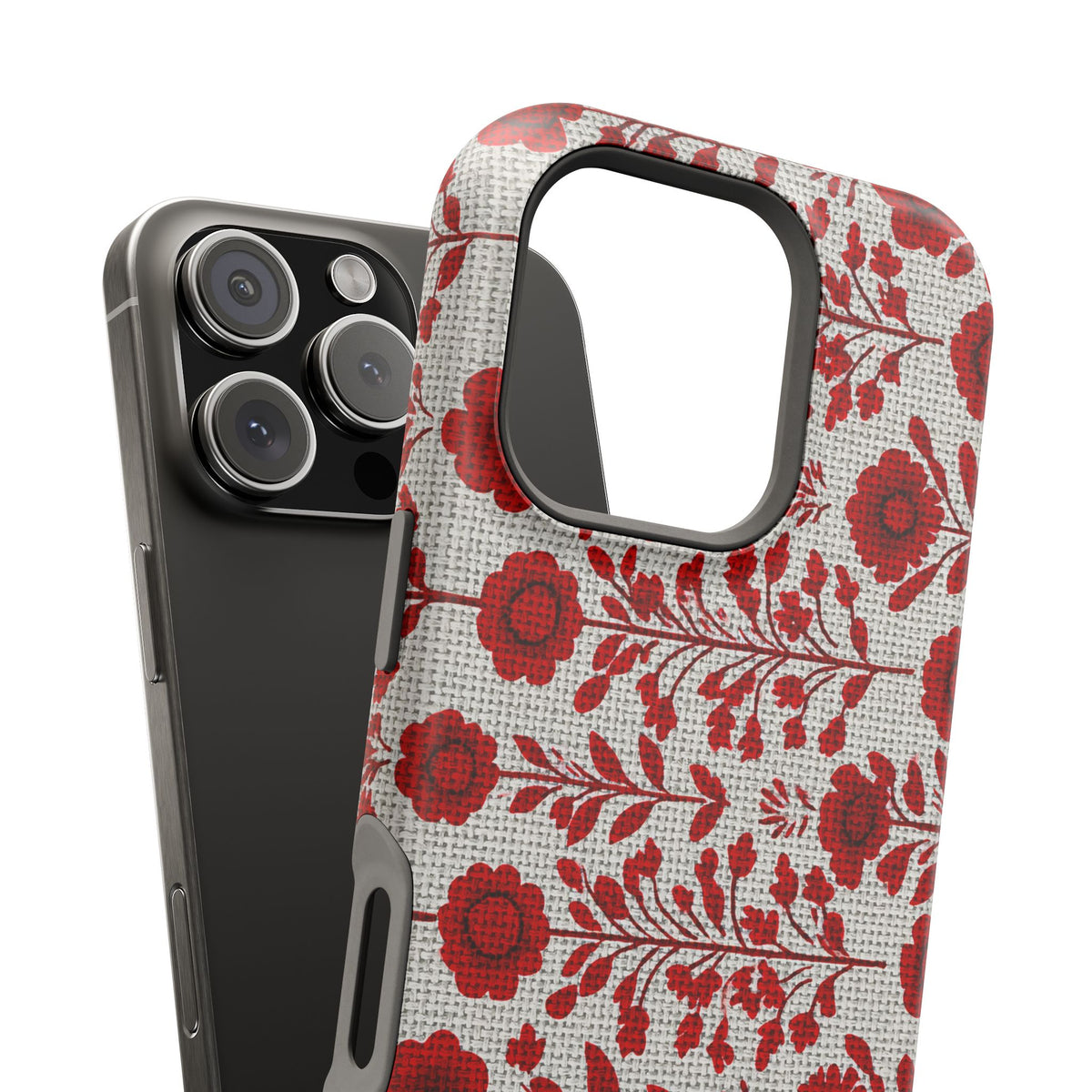 Red Scandi Floral - Extreme Impact MagSafe Phone Case