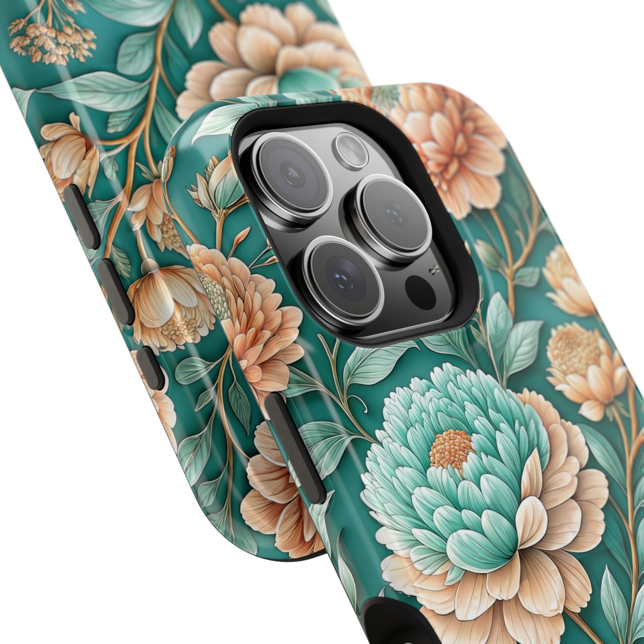 Teal Peony - Extreme MagSafe Phone Case