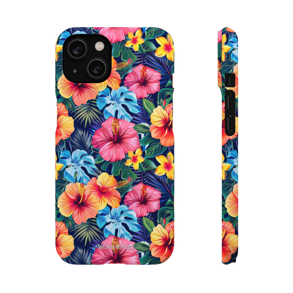 Tropical Hibiscus - Elite Phone Case — Floral Hawaiian Pattern Phone Cover