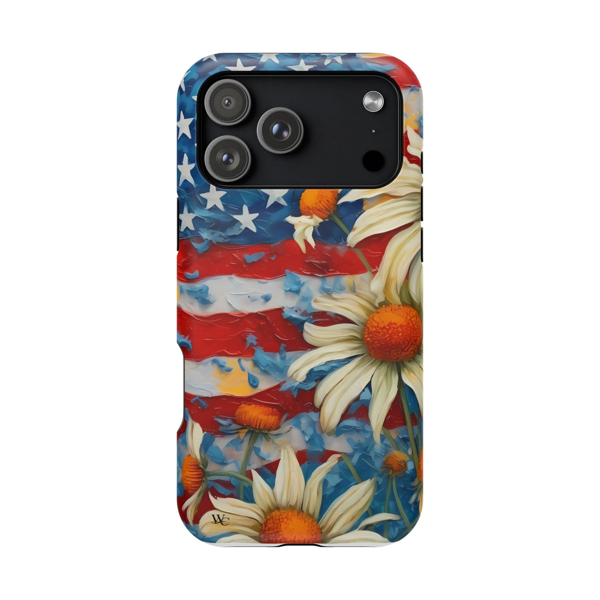 Patriotic Daisy - American Flag  - Extreme Impact MagSafe Phone Case
