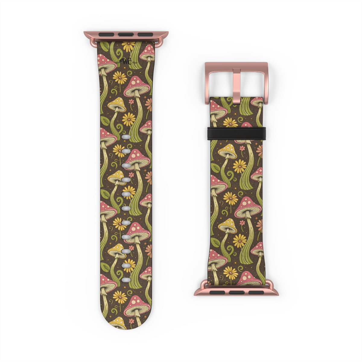 Magic Mushroom - Apple Watch Band  - Vintage Forest Fungi Apple Watch Strap