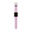 Bow Floral - Ribbon Pattern Apple Watch Band — Pastel Pink & Lavender Watch Strap