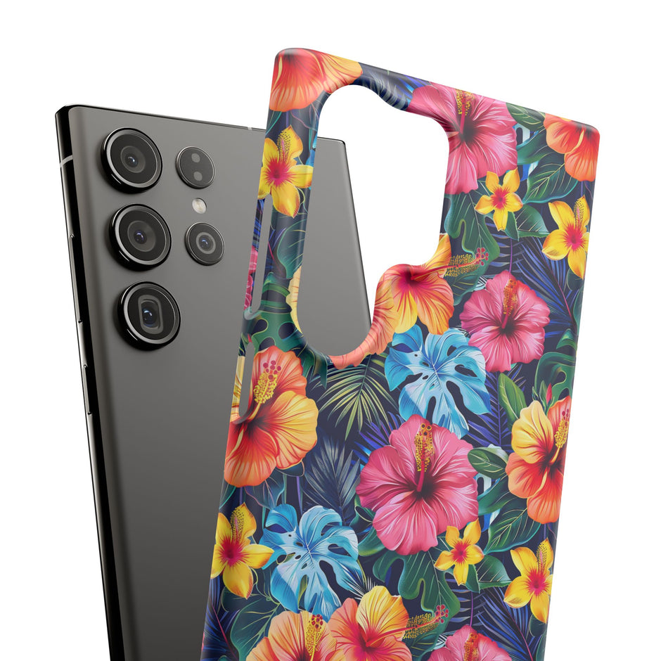 Tropical Hibiscus - Elite Phone Case — Floral Hawaiian Pattern Phone Cover