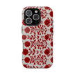 Red Scandi Floral - Extreme Impact MagSafe Phone Case