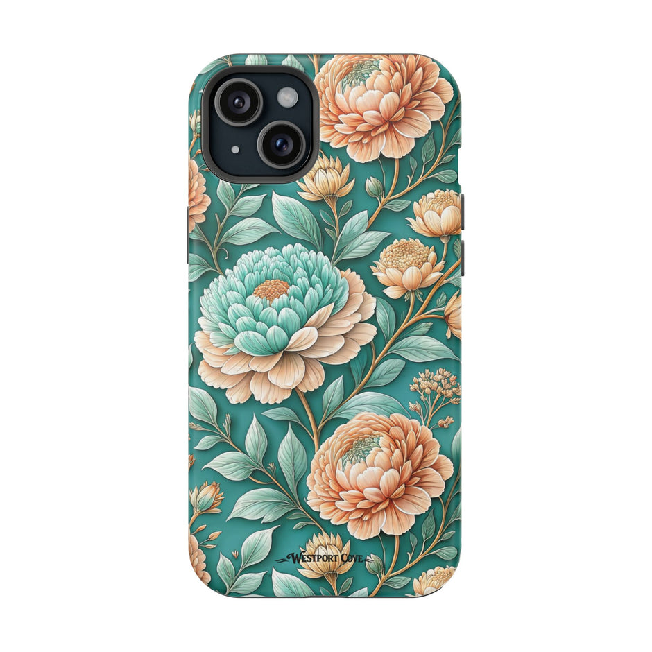 Teal Peony - Extreme MagSafe Phone Case