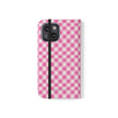 Pink Gingham - Flip Case – Wallet Flip Case with Card Slots