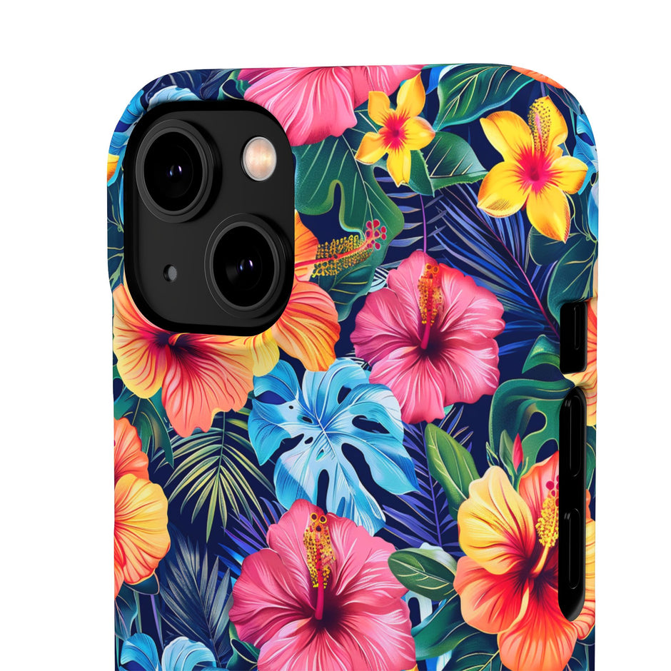 Tropical Hibiscus - Elite Phone Case — Floral Hawaiian Pattern Phone Cover
