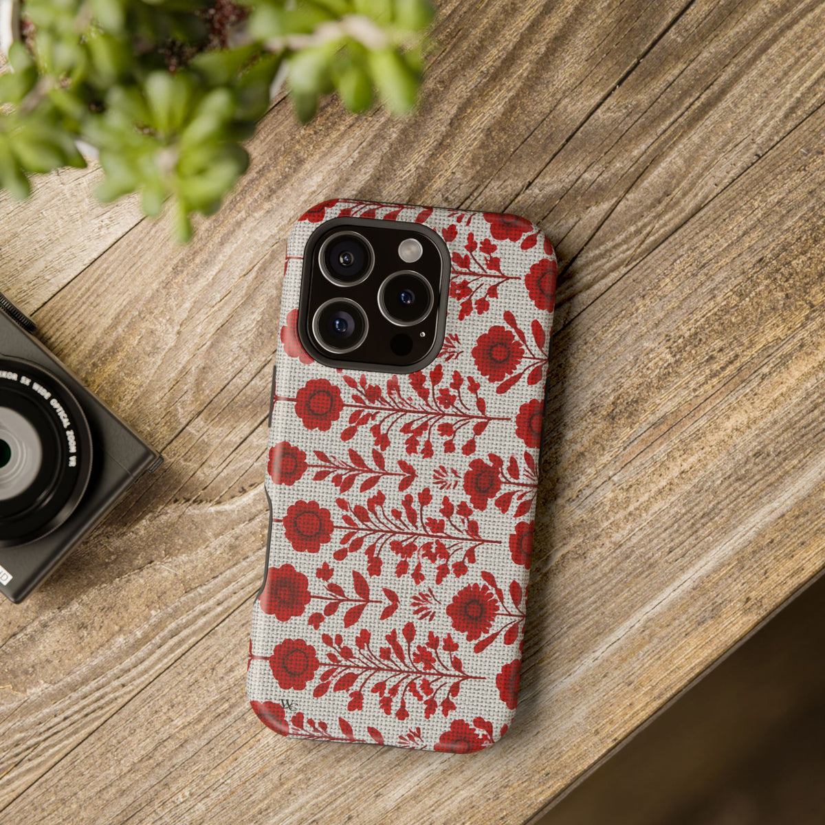 Red Scandi Floral - Extreme Impact MagSafe Phone Case