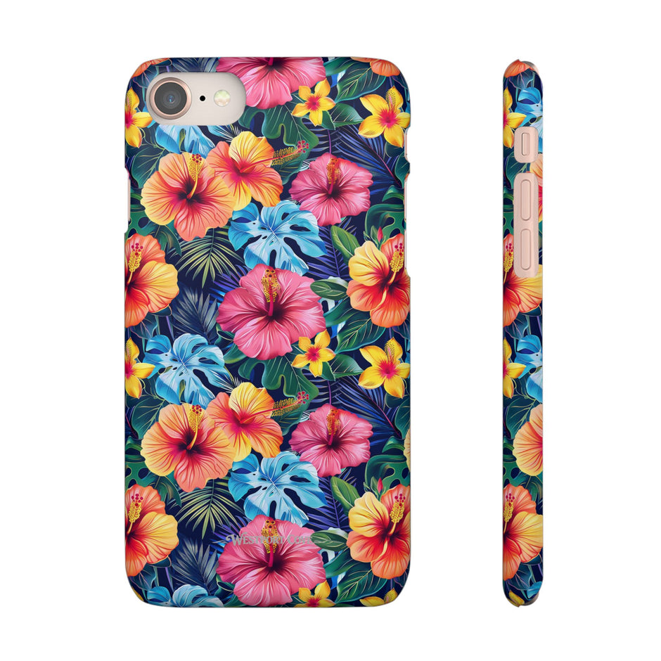 Tropical Hibiscus - Elite Phone Case — Floral Hawaiian Pattern Phone Cover
